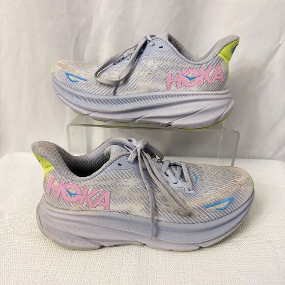 Hoka One One Clifton 9 Shoes Womens Size 6 B Blue Athletic Running Sneakers - Picture 7 of 9